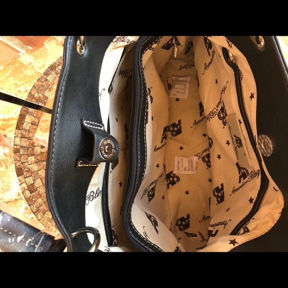 American Bling Handbag+ Wallet Black Blue - Picture 5 of 8